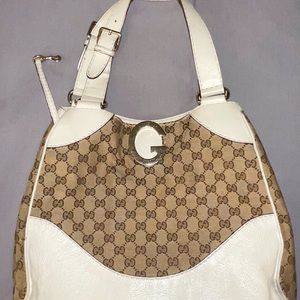 Auth Gucci Tote Bag Canvas Brown #14269G18